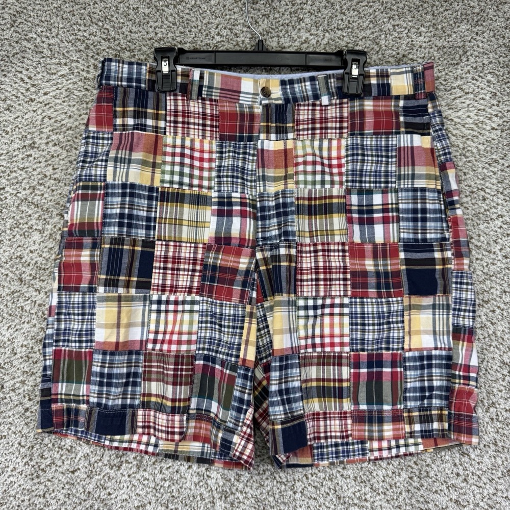 Brooks Brothers India Madras Patchwork Shorts Men's Size 36 Plaid 100% Cotton